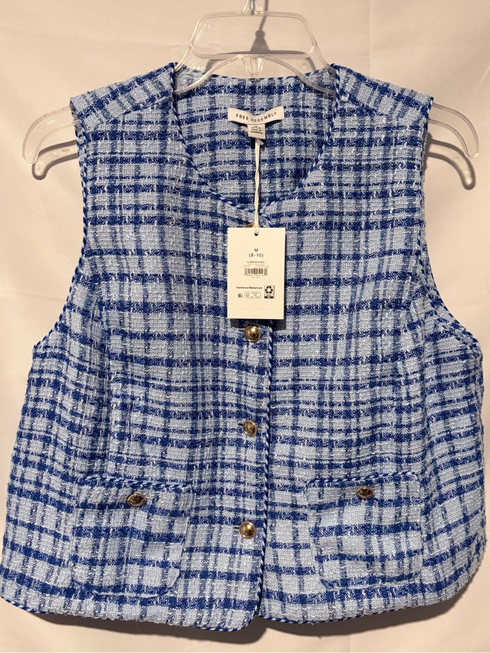 Free Assembly Tweed Button Vest and Skirt ~ 2 piece set ~ Size 8 - Picture 2 of 9